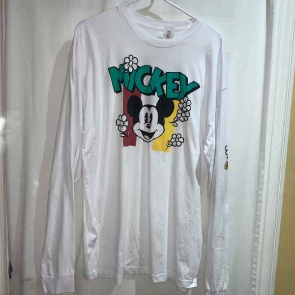 Disney Mickey Mouse Floral Long Sleeve T-Shirt Sz XL BoxLunch New unisex - Picture 2 of 7